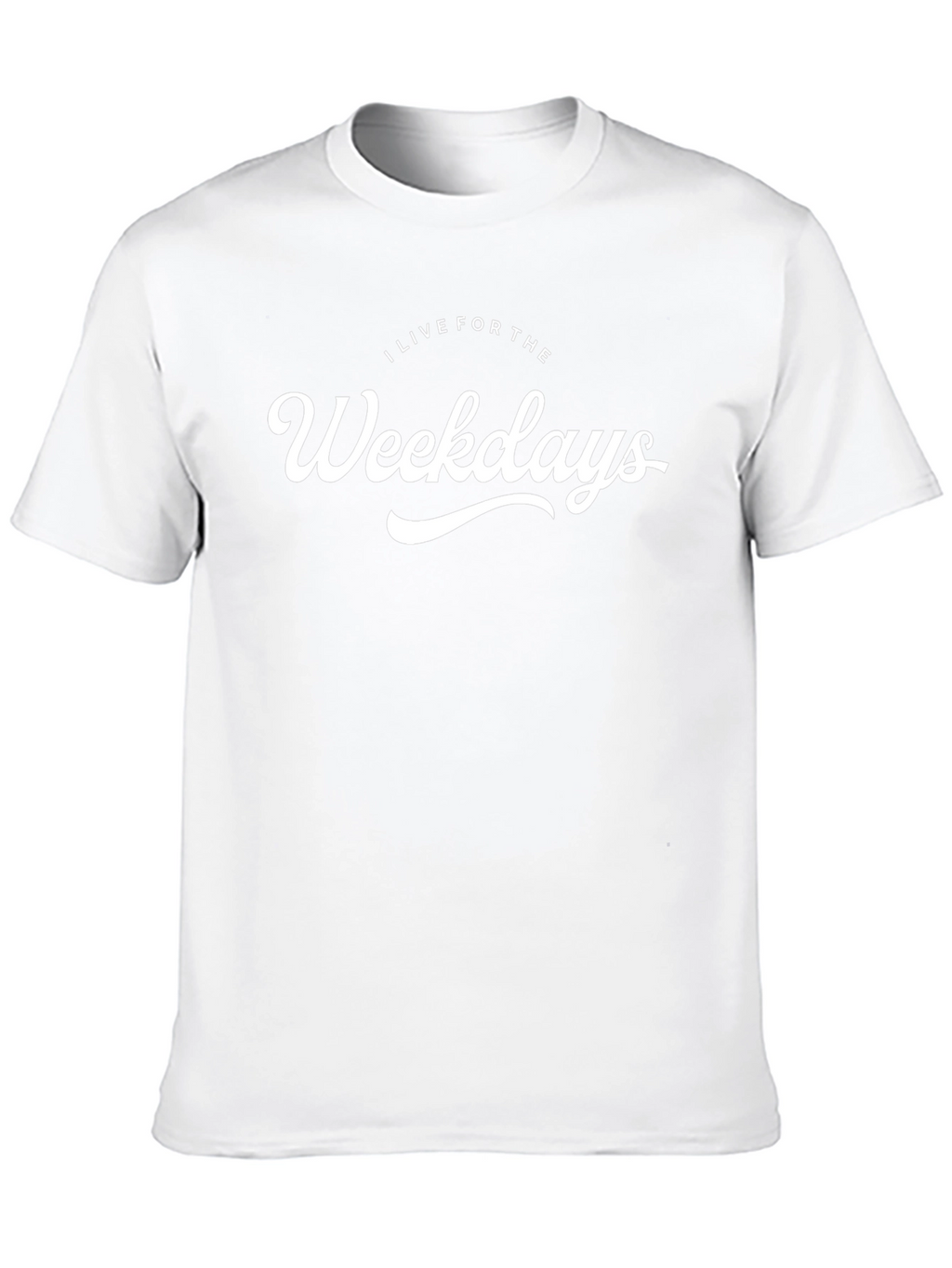I Live for Weekdays Black Graphic T-Shirt