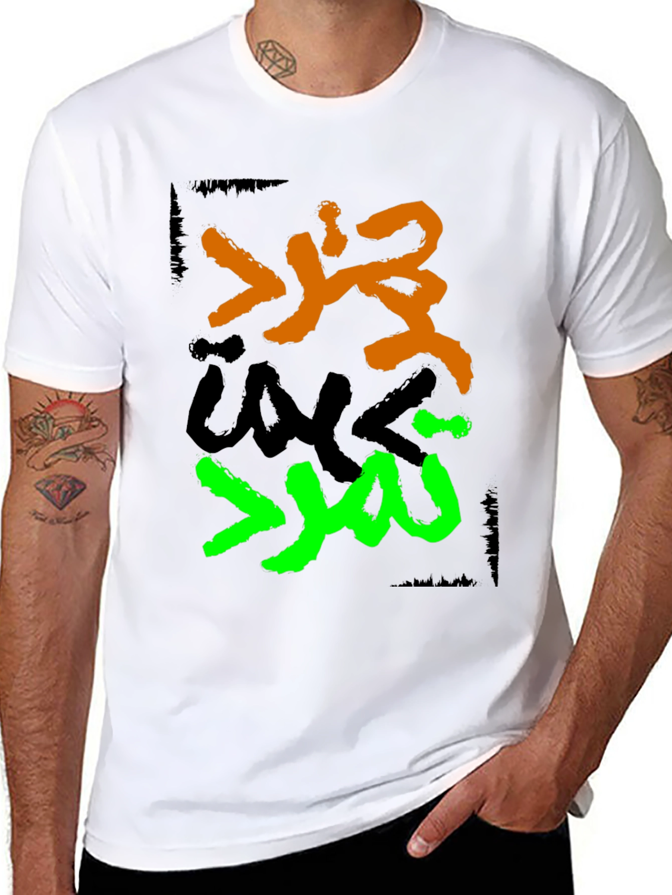 Graphic Tee - Arabic Design Black