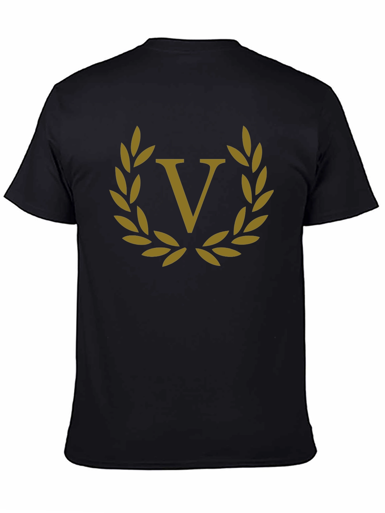 Laurel Wreath V Black T-Shirt