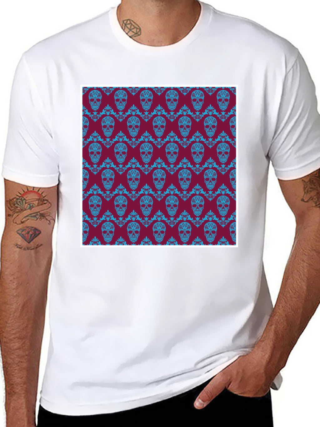 Skull Pattern T-Shirt