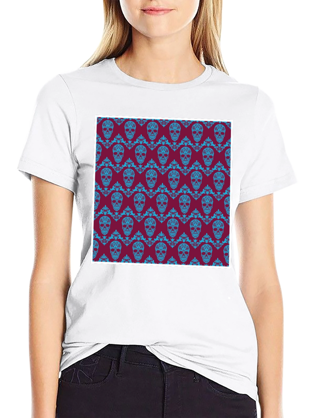 Skull Pattern T-Shirt