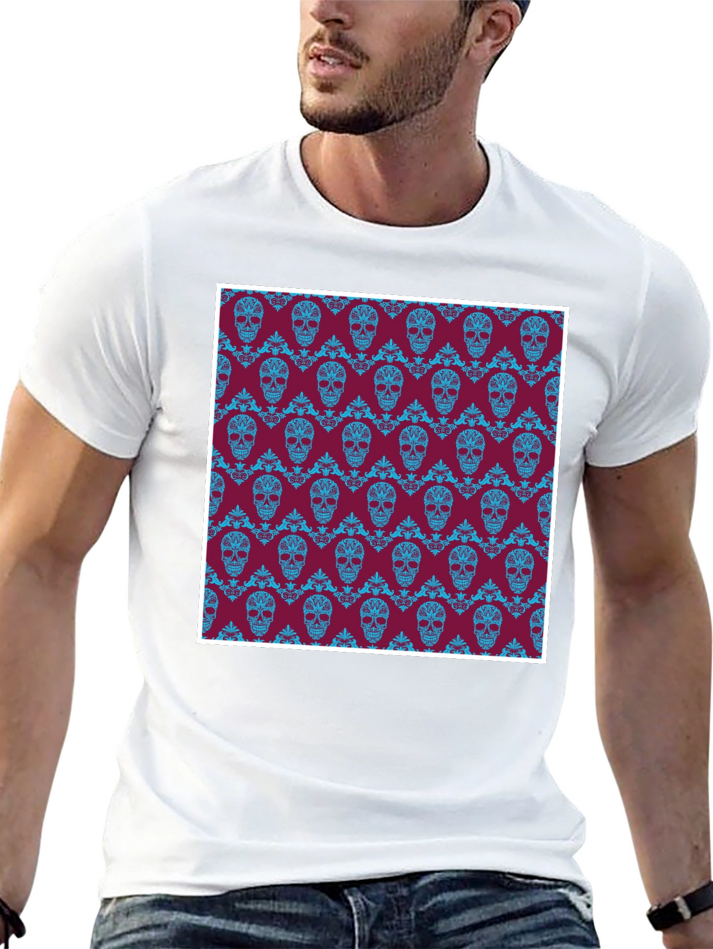 Skull Pattern T-Shirt
