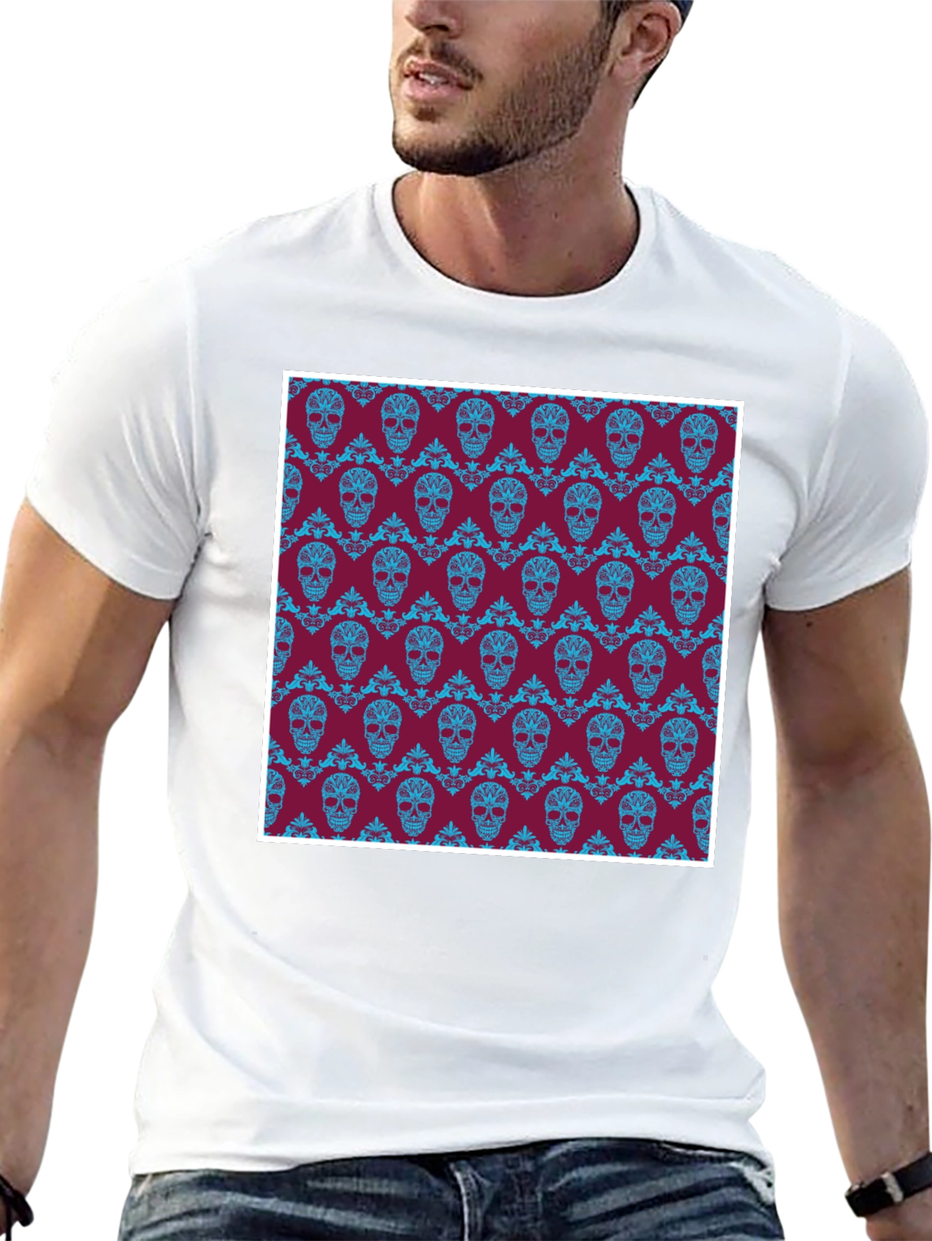 Skull Pattern T-Shirt
