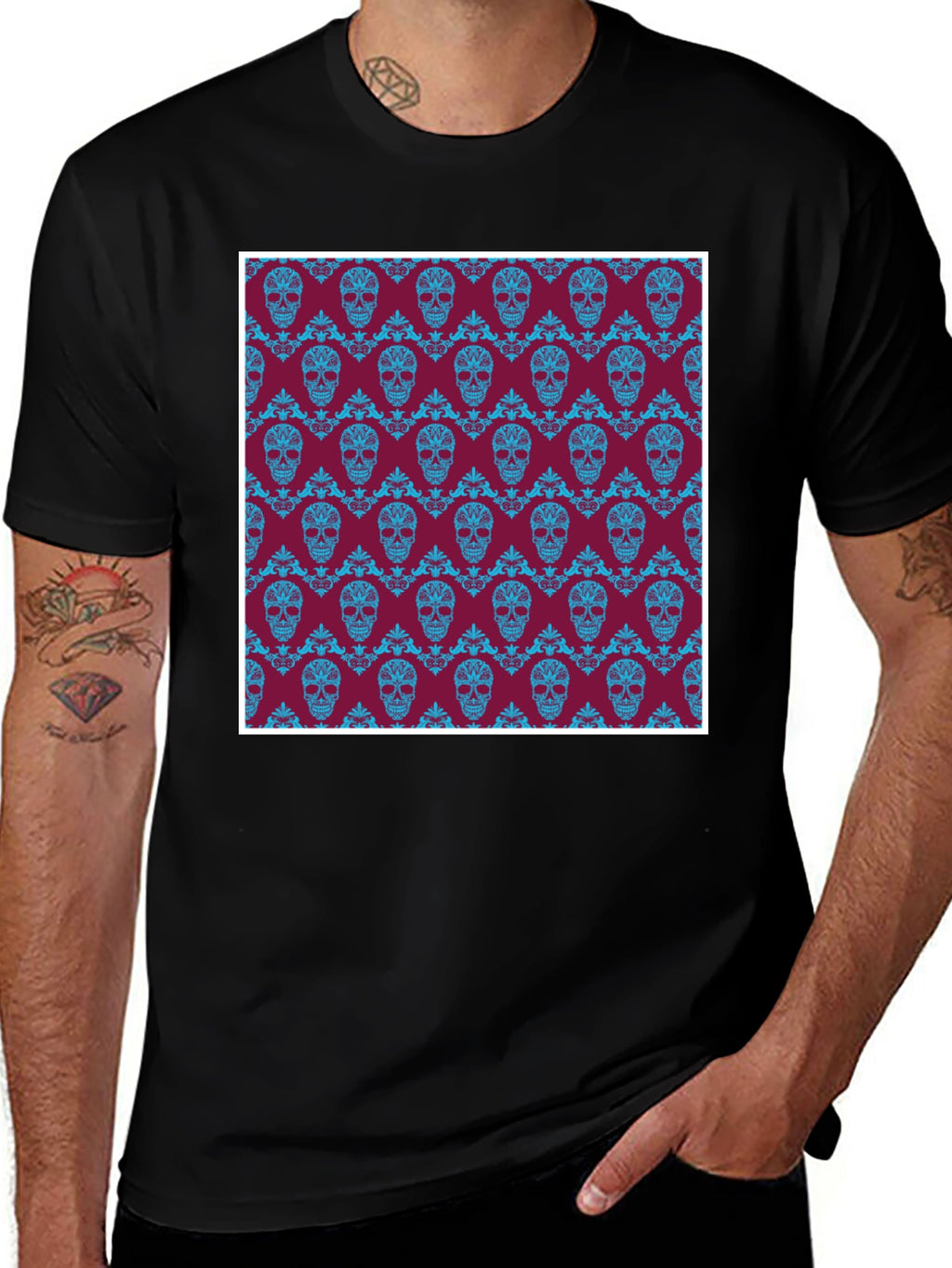 Skull Pattern T-Shirt