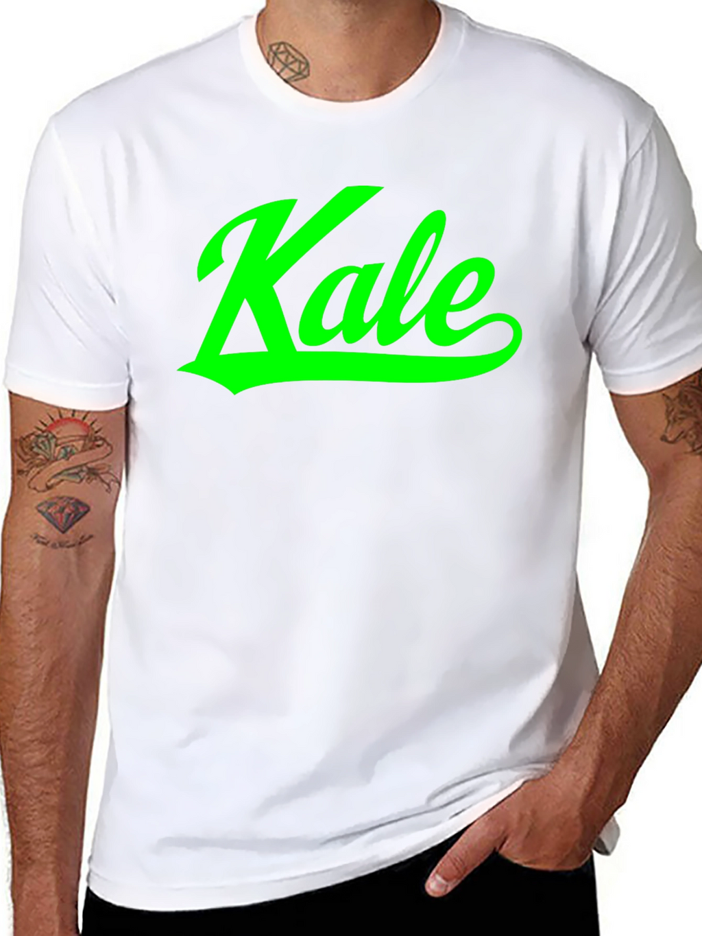 Kale Graphic Print Black T-Shirt