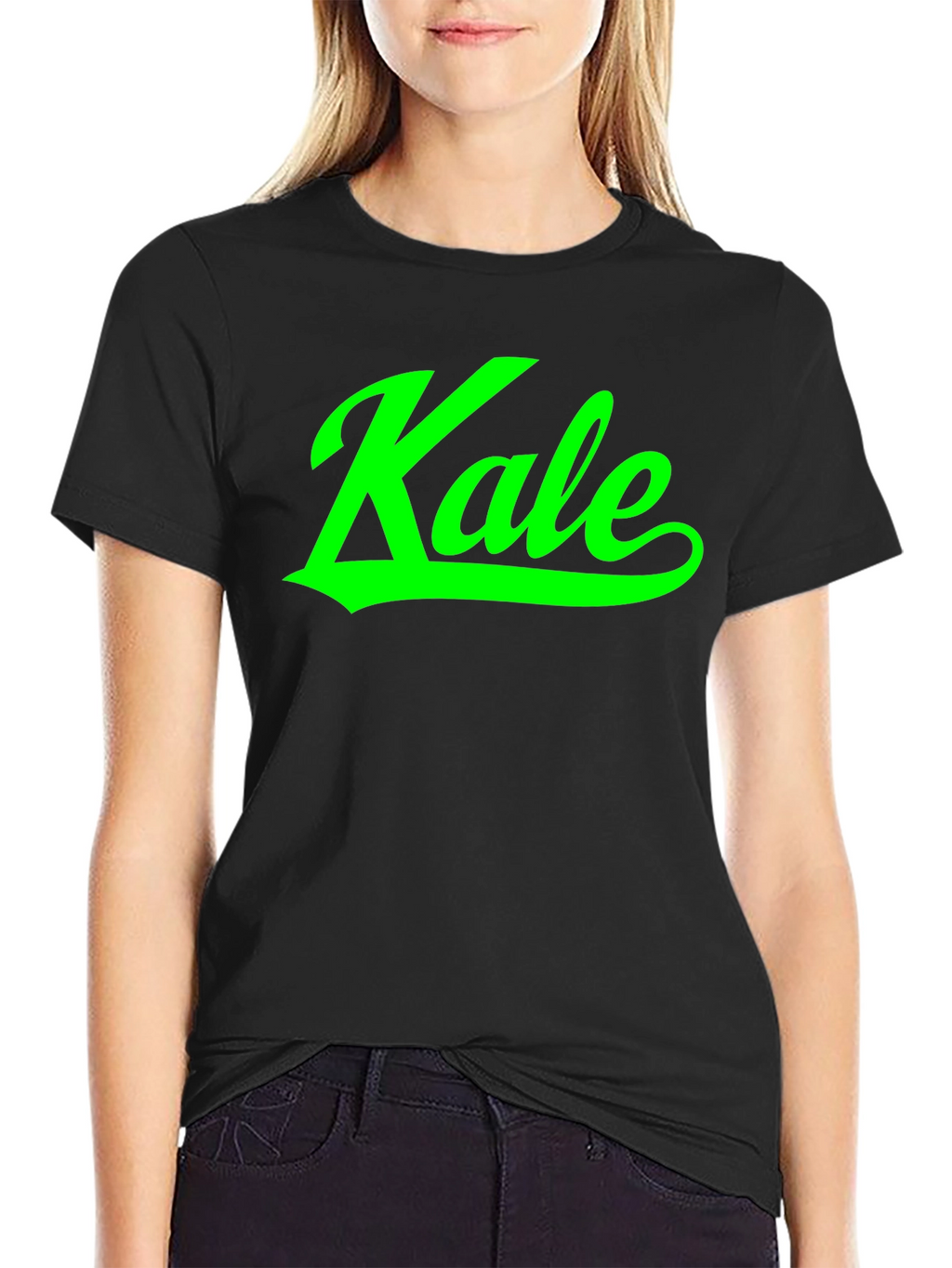 Kale Graphic Print Black T-Shirt