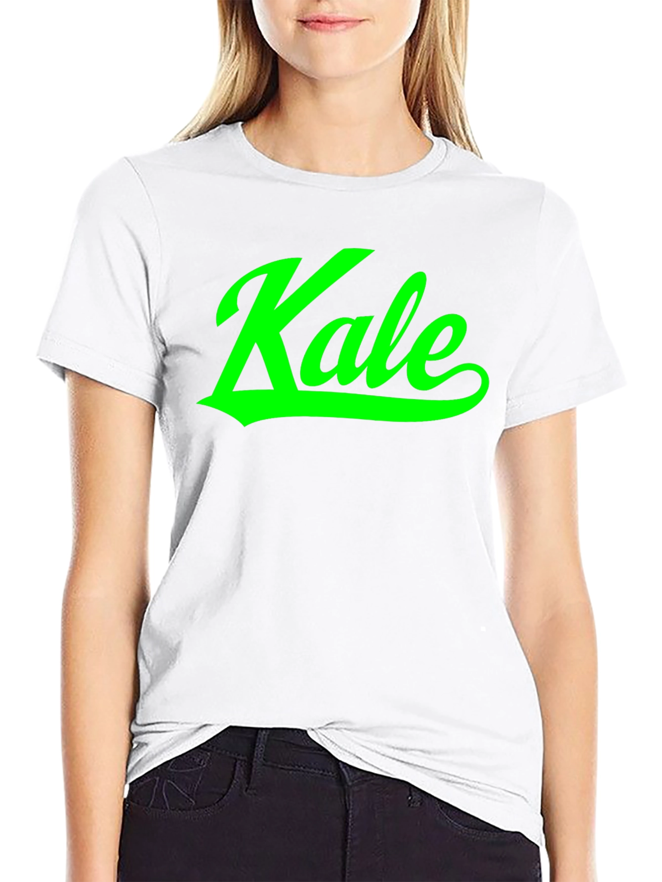 Kale Graphic Print Black T-Shirt