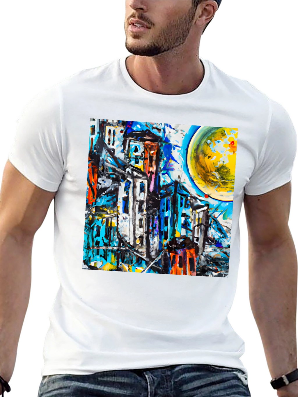 Abstract Cityscape Graphic Tee