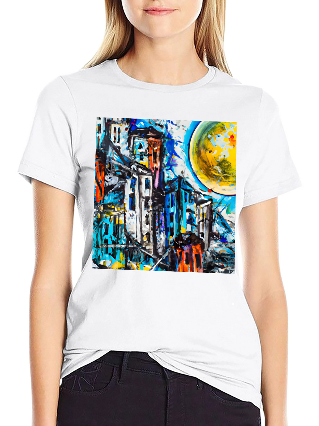 Abstract Cityscape Graphic Tee
