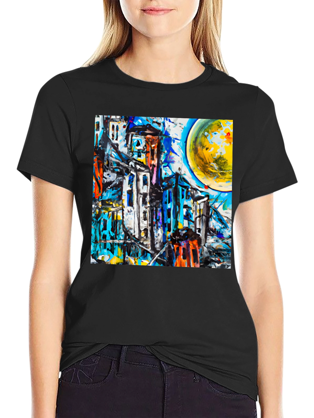 Abstract Cityscape Graphic Tee