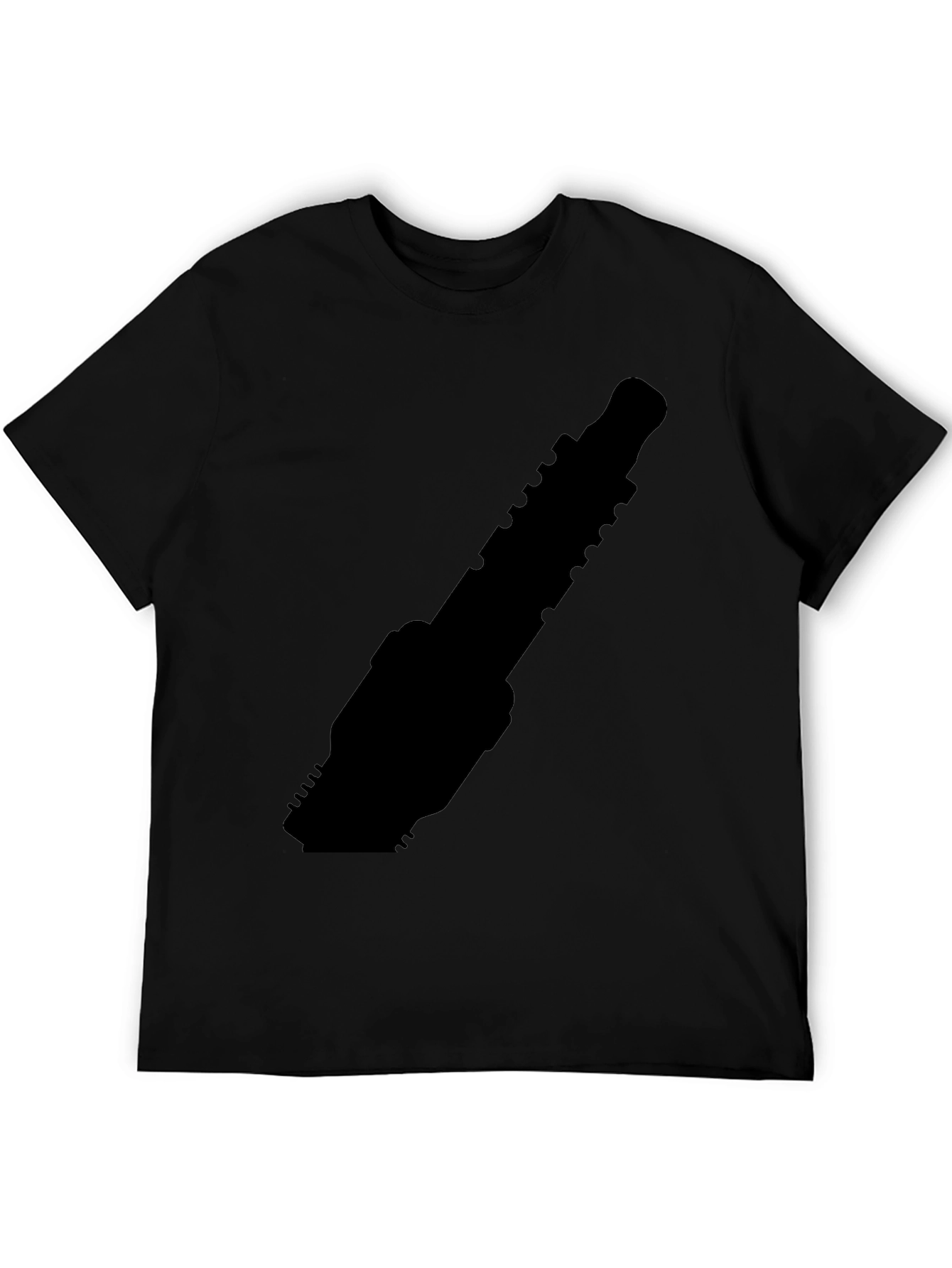 Spark Plug Graphic Tee - Black Cotton T-Shirt