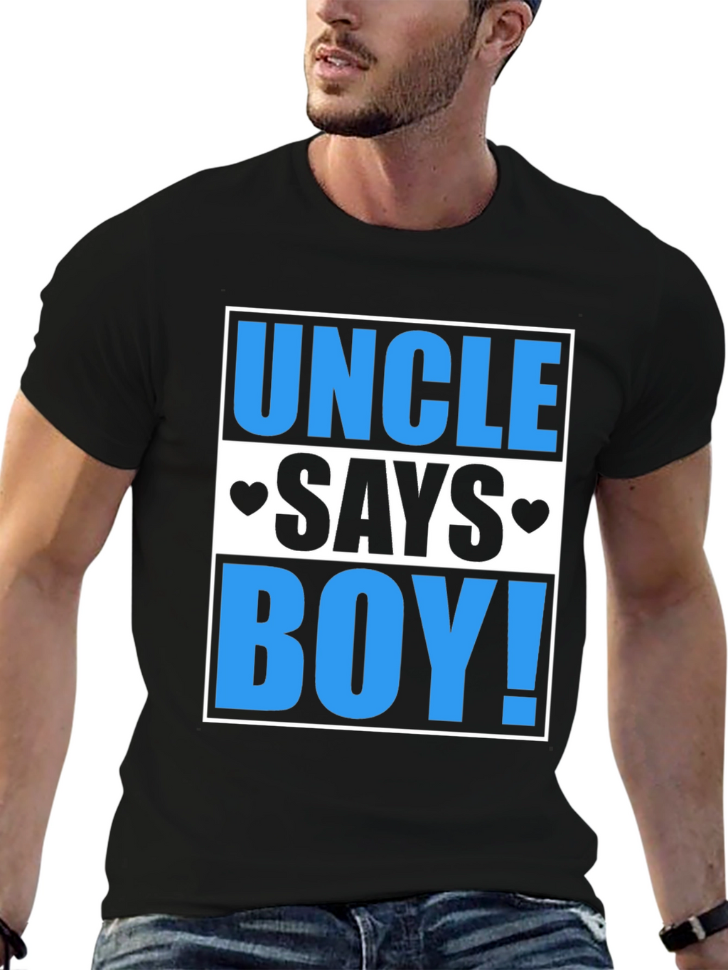 Uncle Says Boy T-Shirt - Baby Reveal Tee