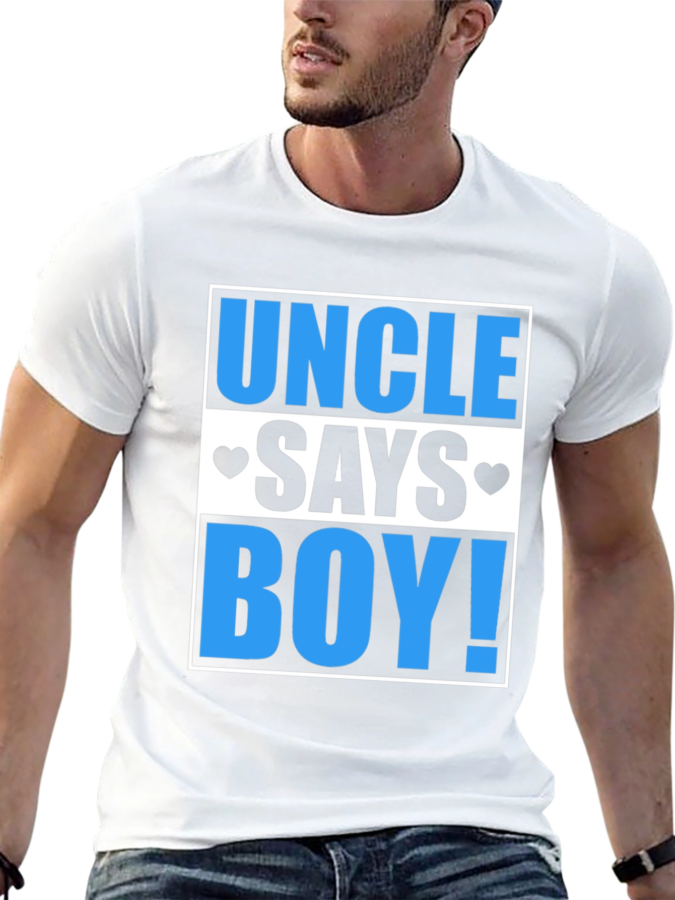 Uncle Says Boy T-Shirt - Baby Reveal Tee