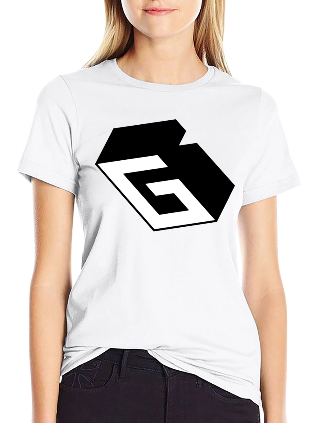 Geometric G Black Graphic Tee - Modern Style