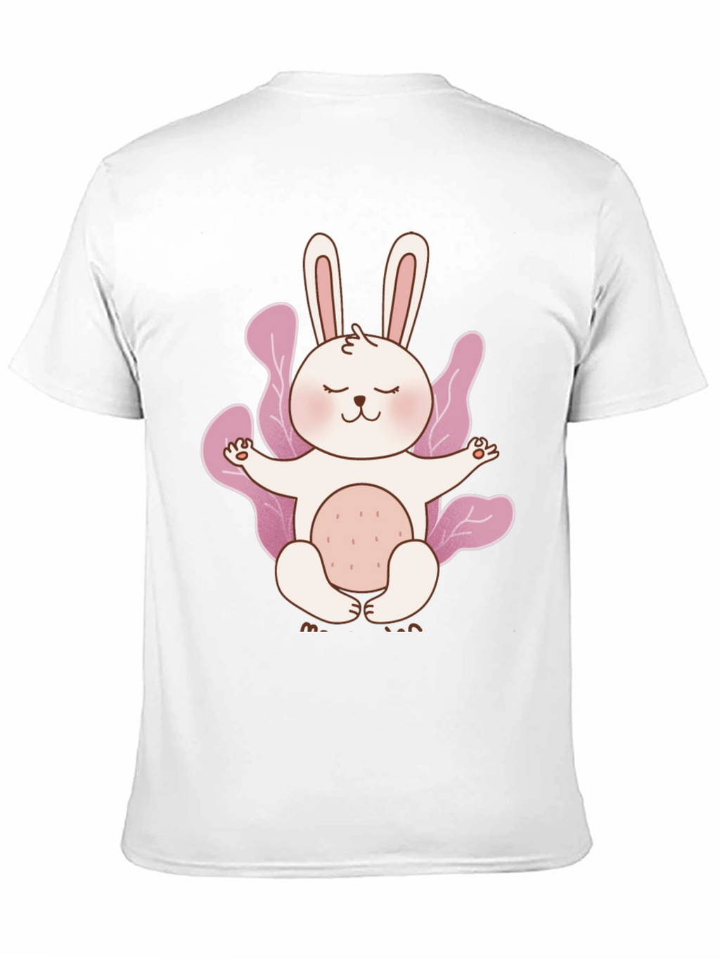Meditating Bunny Black T-Shirt