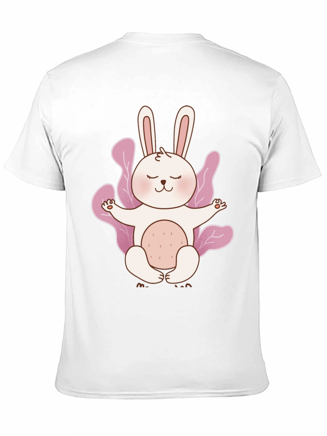 Meditating Bunny Black T-Shirt