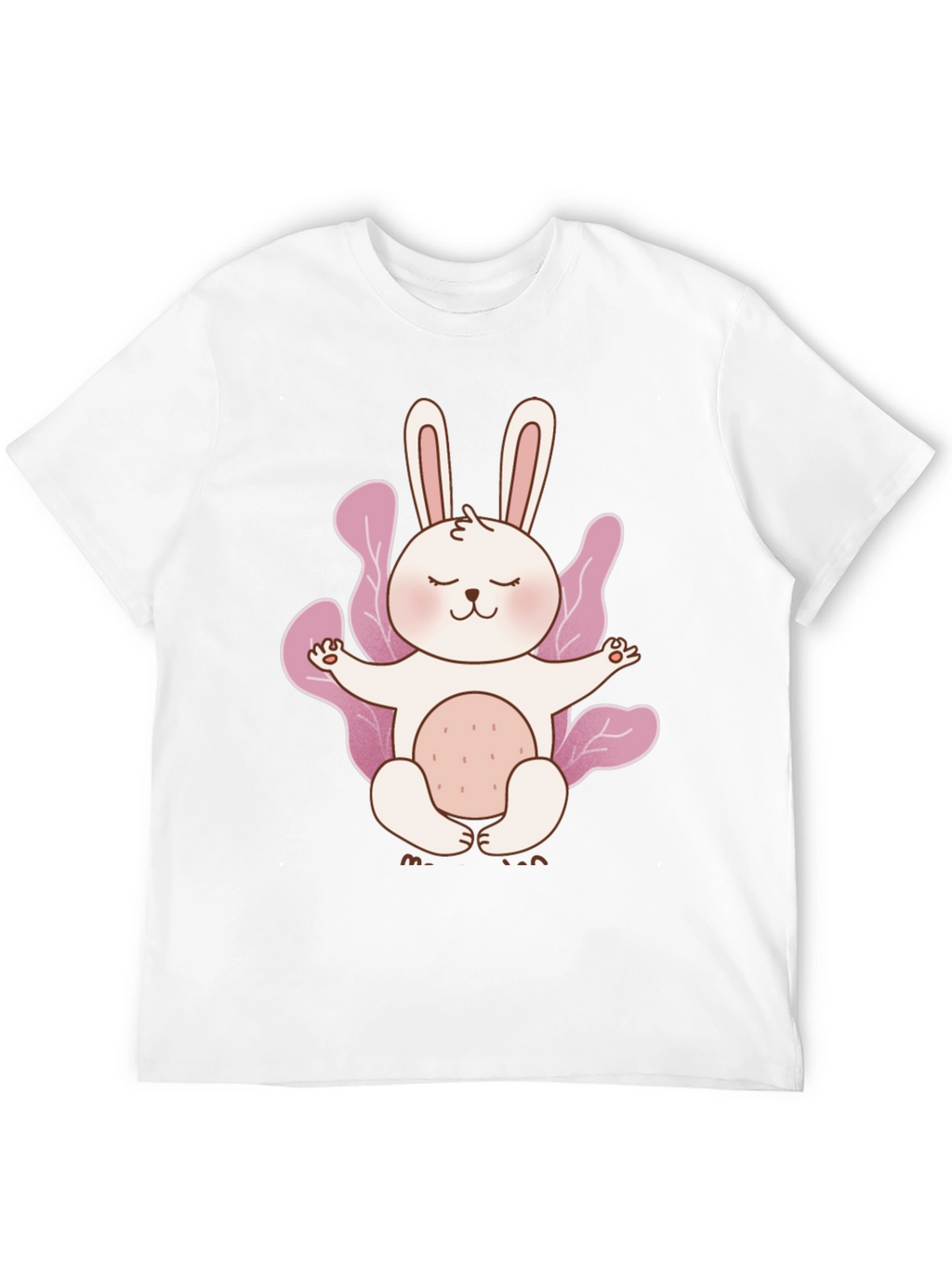 Meditating Bunny Black T-Shirt