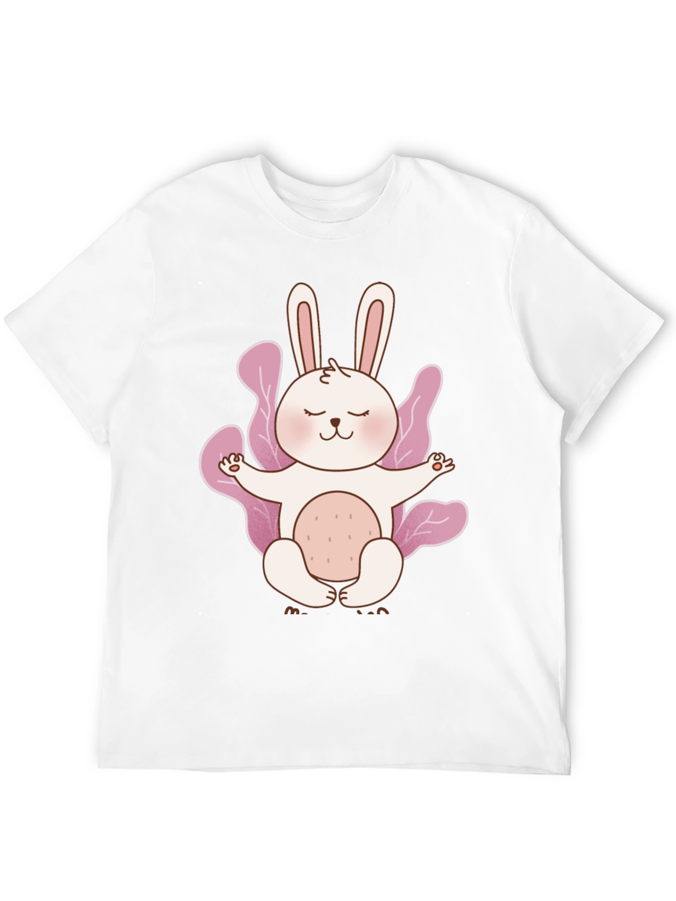 Meditating Bunny Black T-Shirt