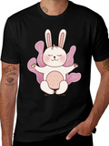 Meditating Bunny Black T-Shirt