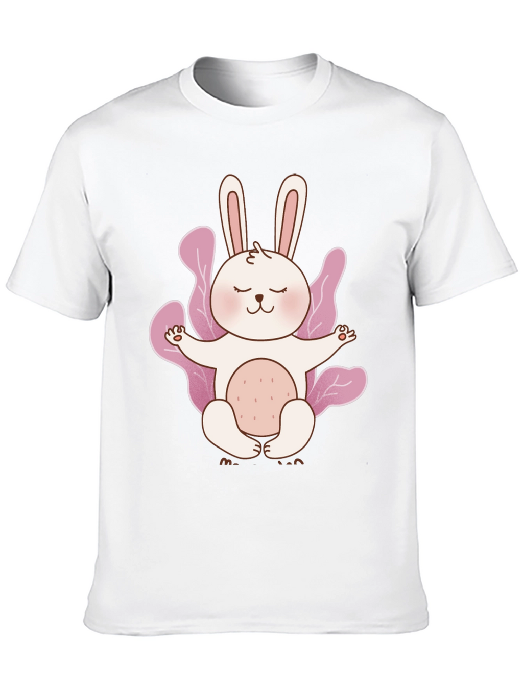 Meditating Bunny Black T-Shirt