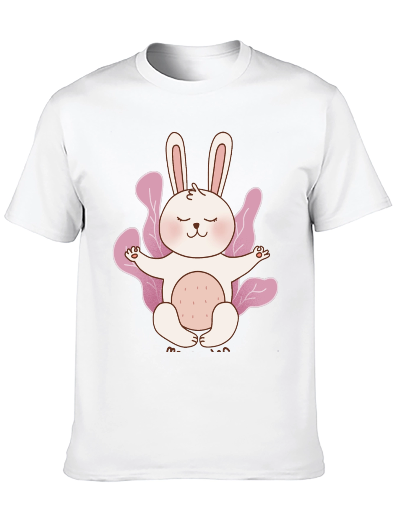 Meditating Bunny Black T-Shirt