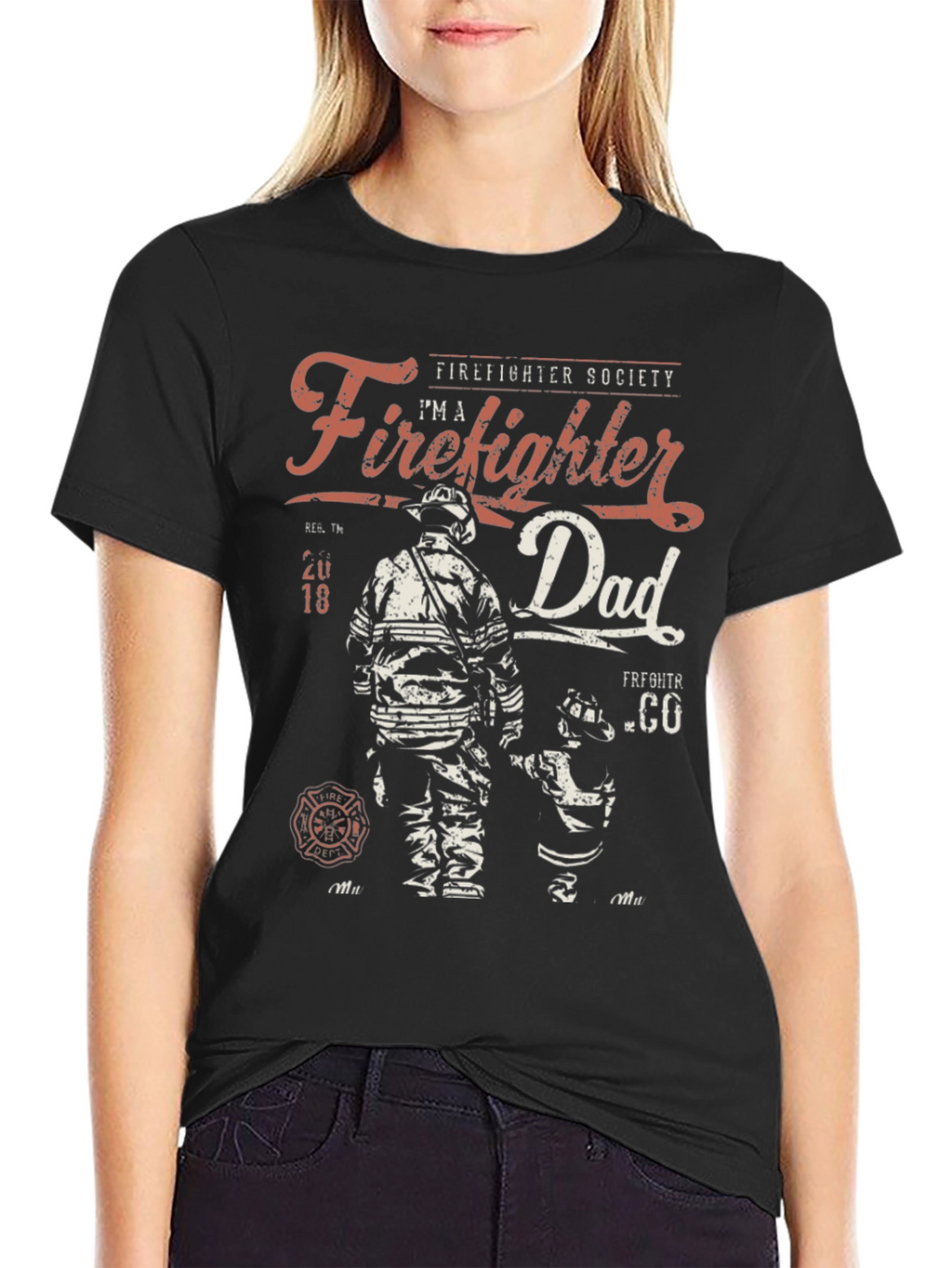 Firefighter Dad T-Shirt - Father & Child