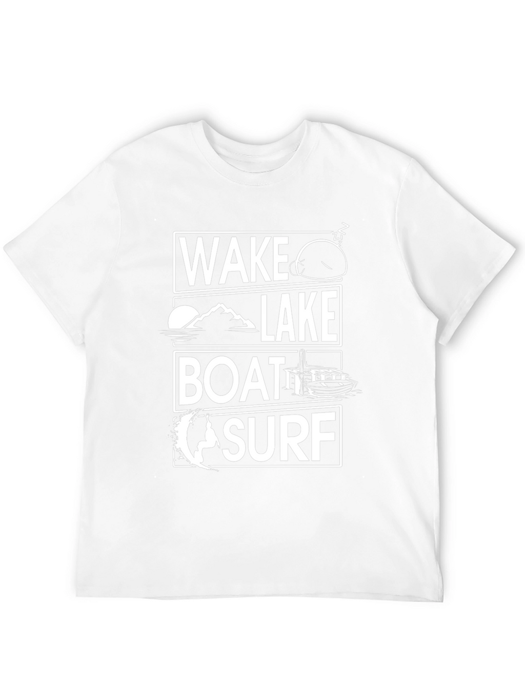 Wake Lake Boat Surf Tee - Adventure T-Shirt