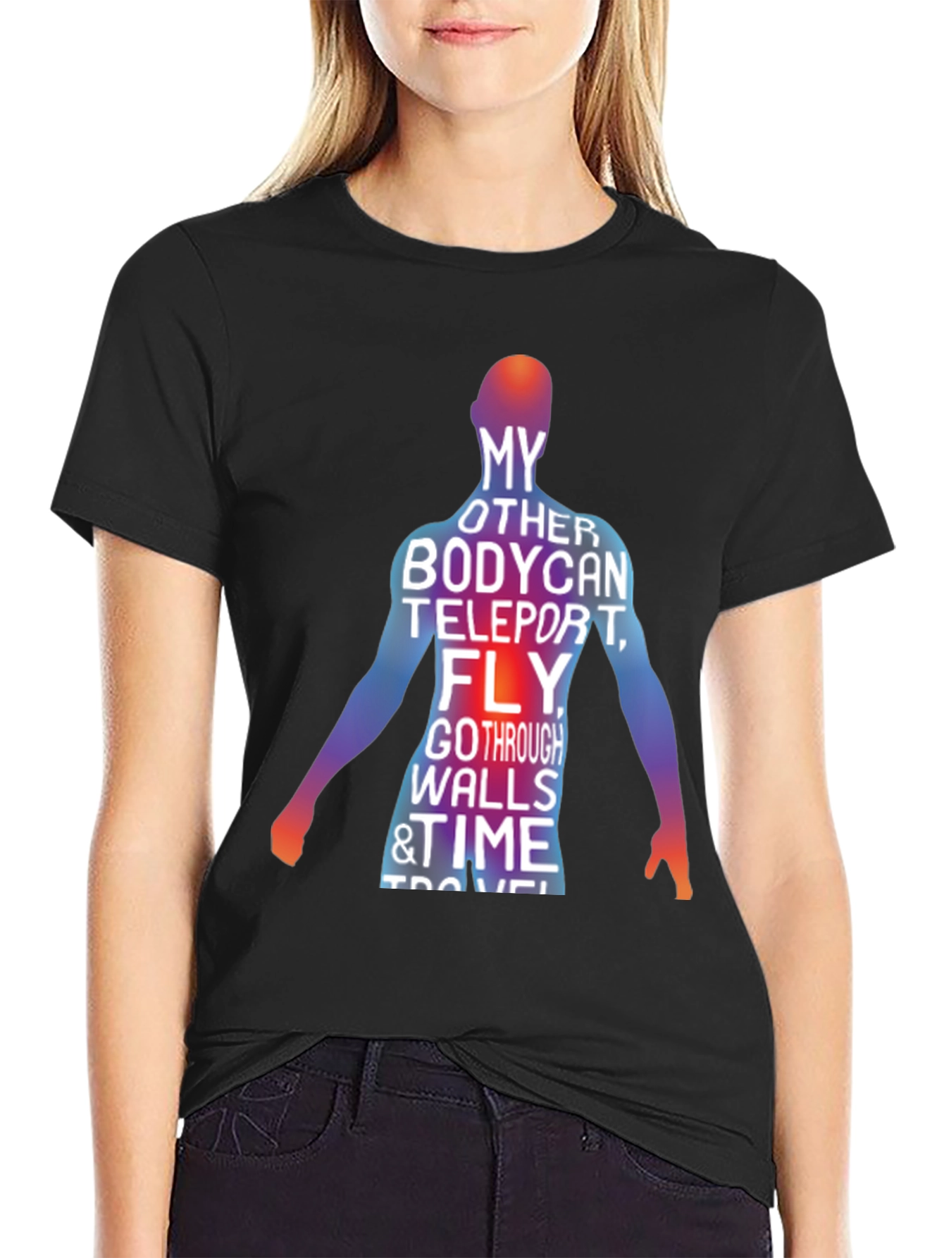 Teleporting Body Mens Graphic Tee