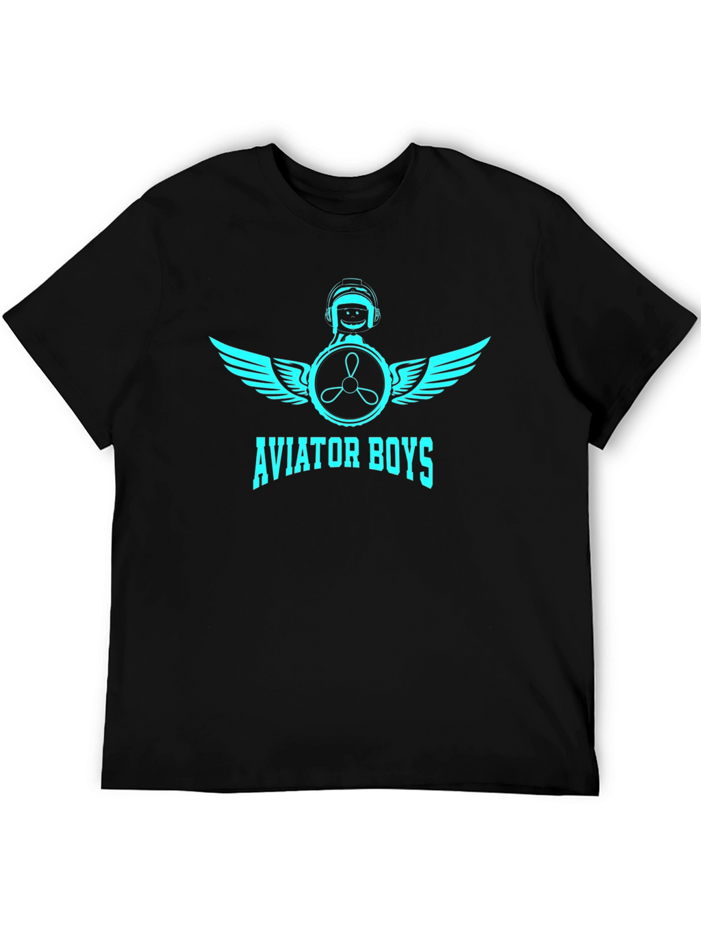 Aviator Boys Black T-Shirt - Pilot Design