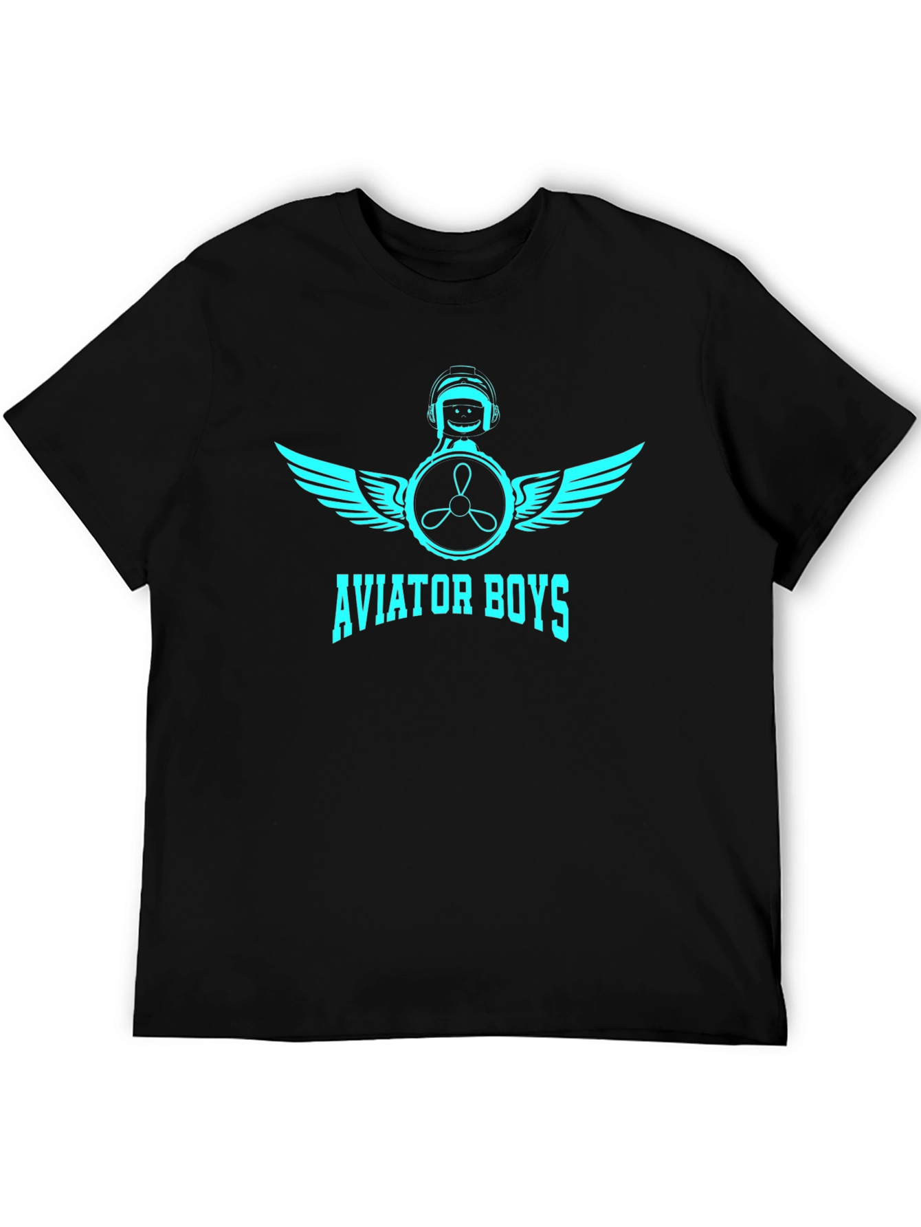 Aviator Boys Black T-Shirt - Pilot Design