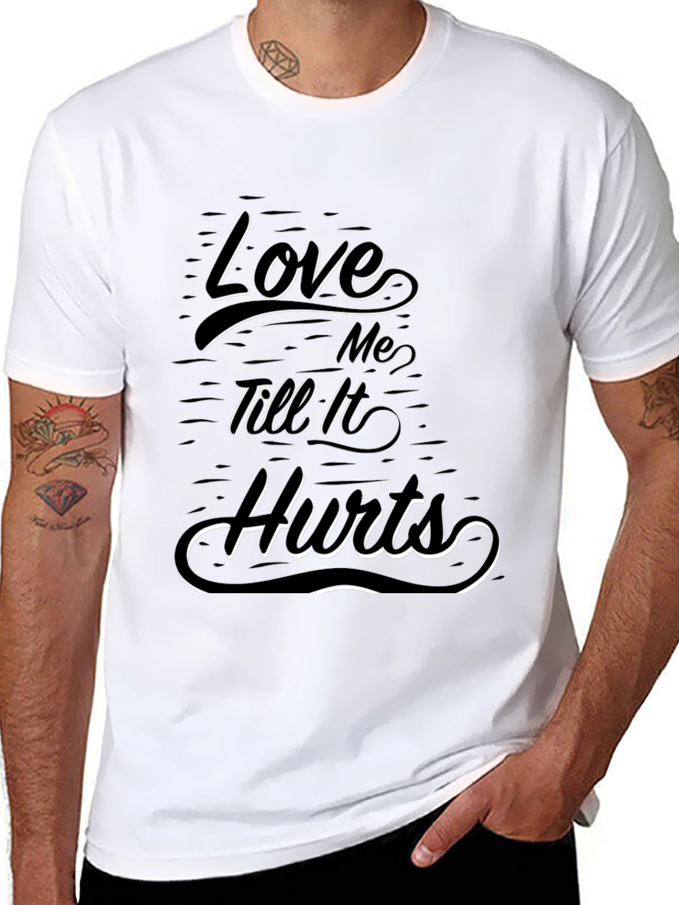 Love Me Till It Hurts Graphic Tee - Black
