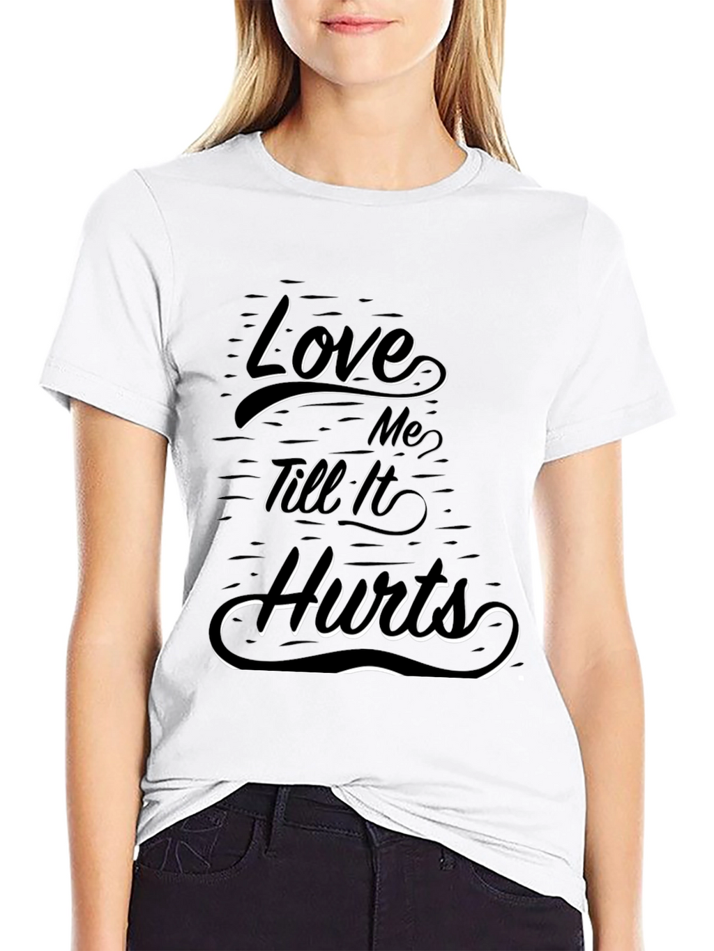 Love Me Till It Hurts Graphic Tee - Black