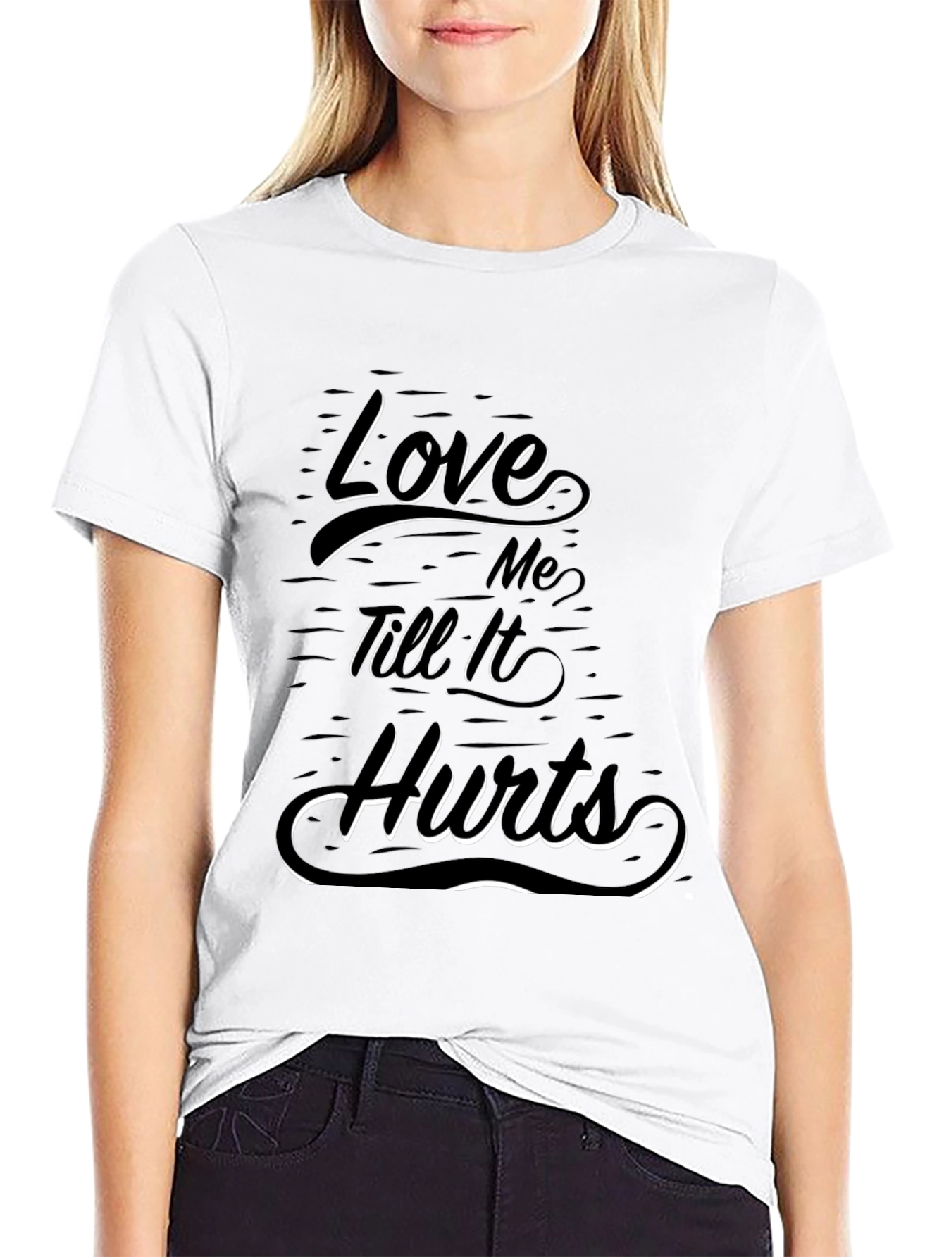 Love Me Till It Hurts Graphic Tee - Black