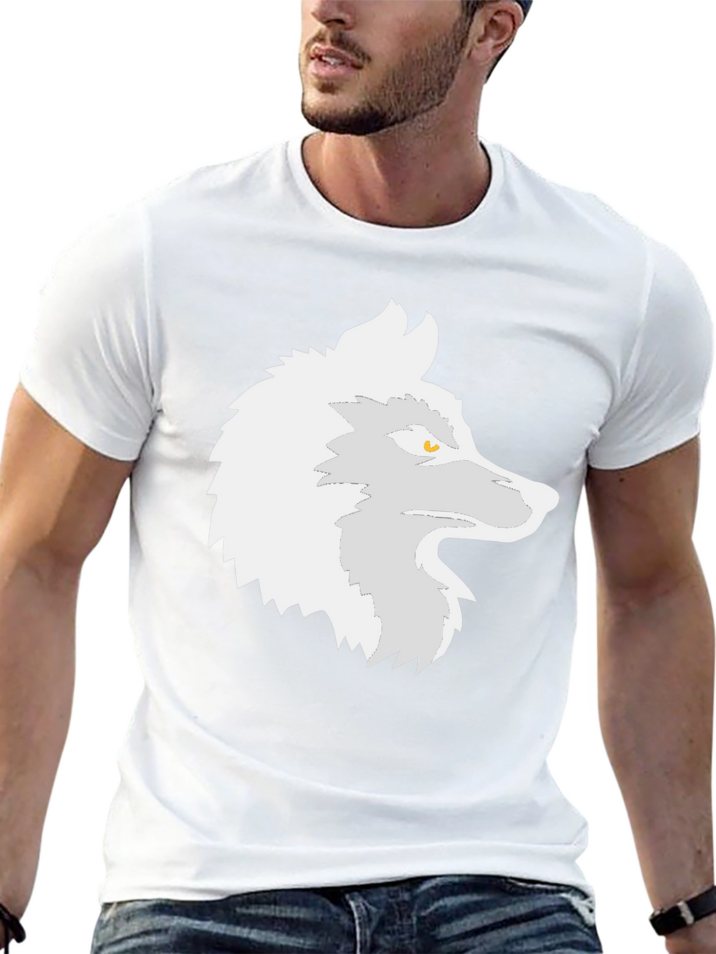 Cool Wolf Graphic Tee - Black Casual T-Shirt