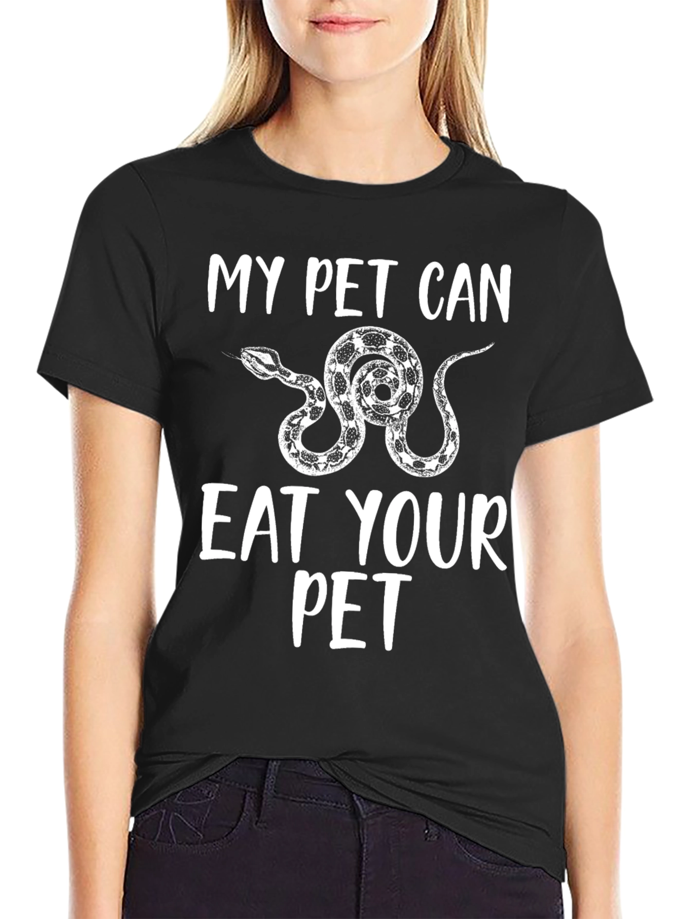 My Pet Can Eat Your Pet Snake Graphic T-Shirt