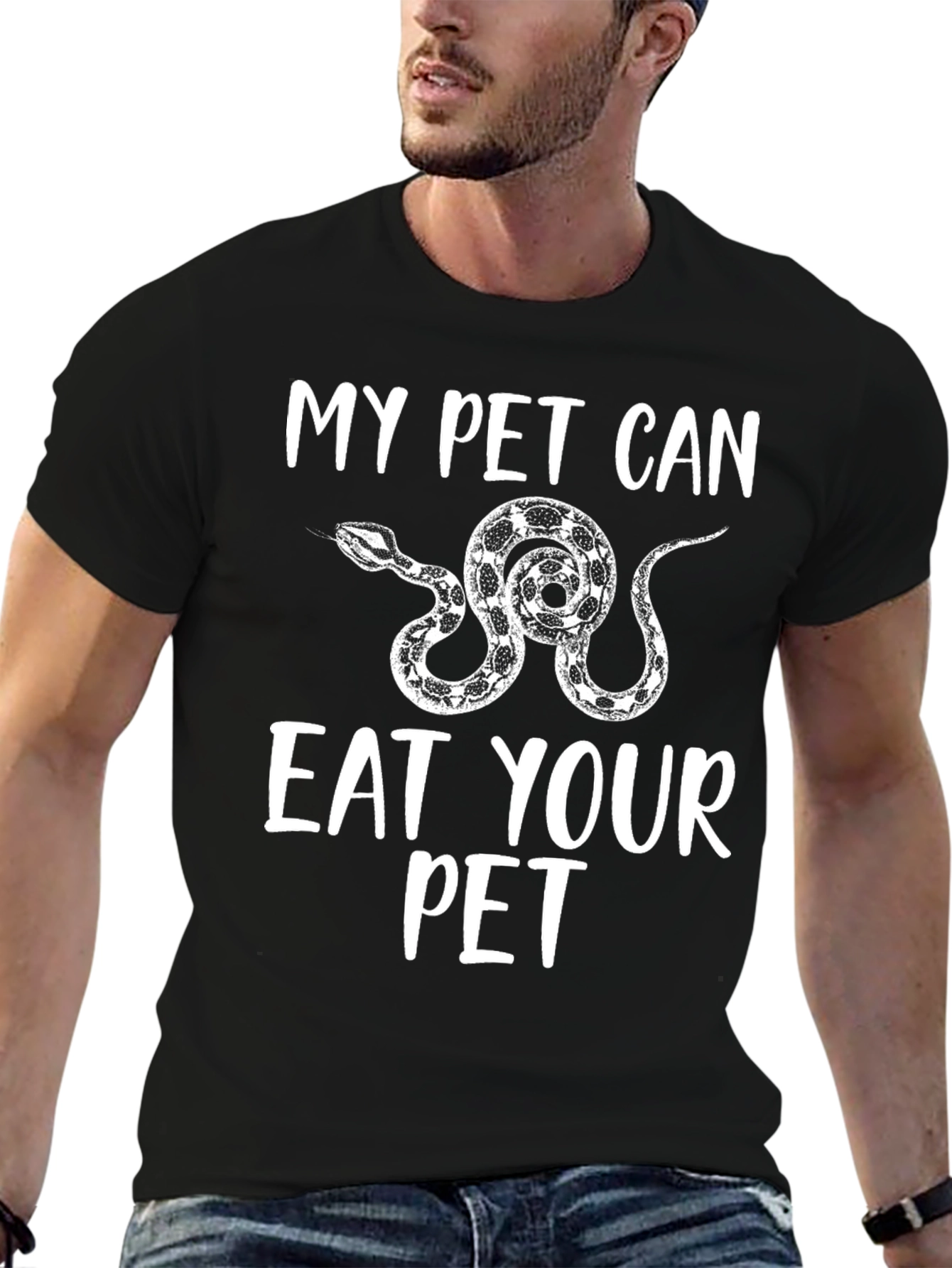 My Pet Can Eat Your Pet Snake Graphic T-Shirt