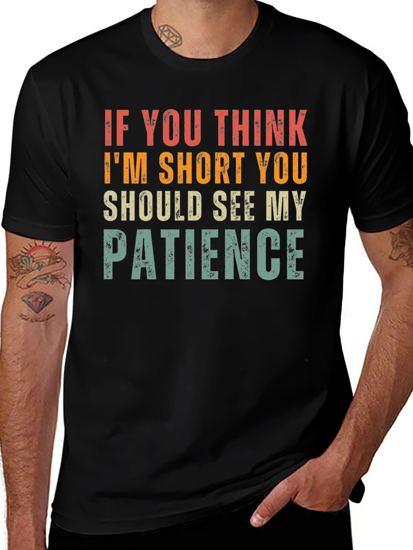 Funny Short Patience Graphic T-Shirt