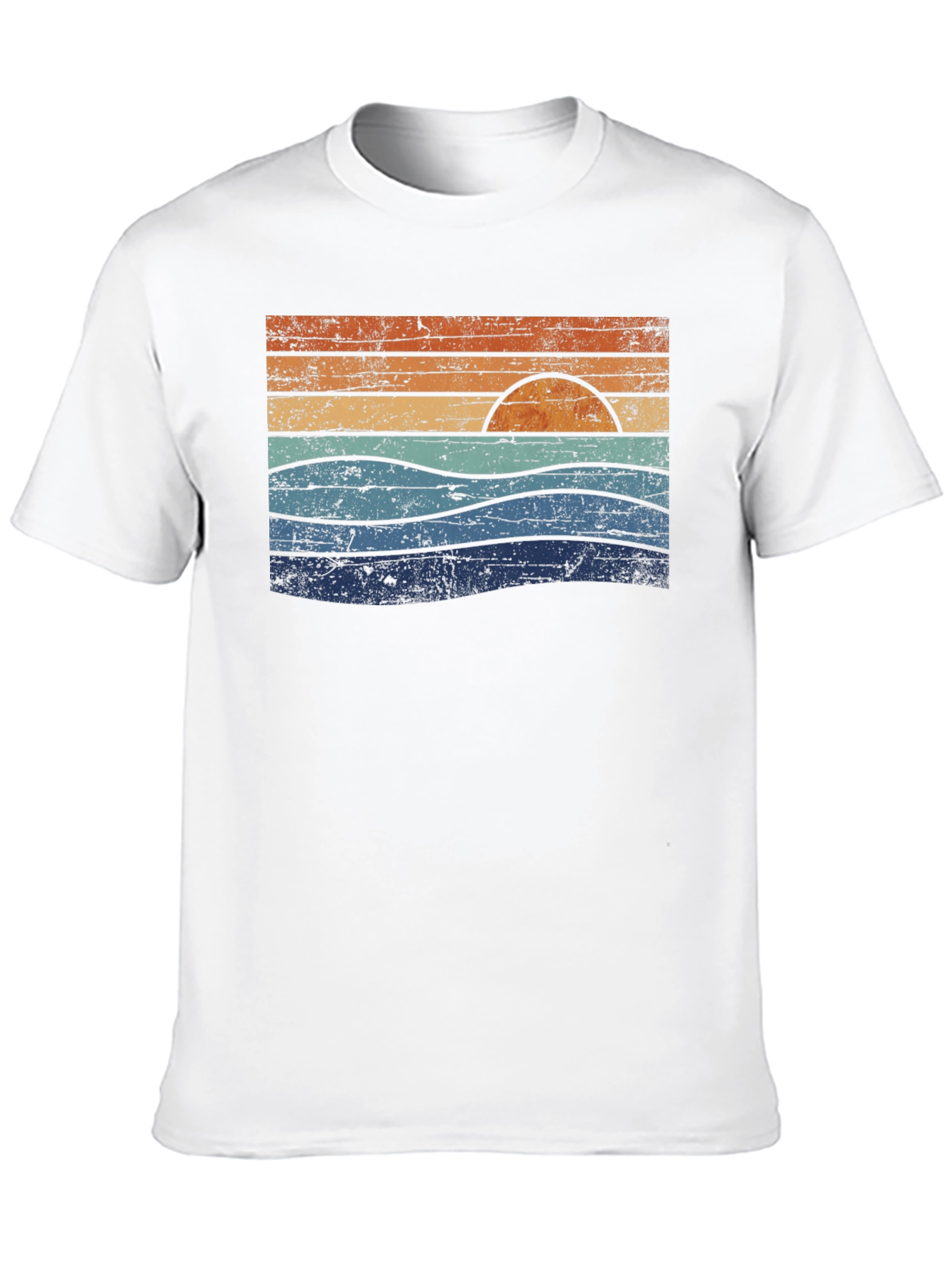 Retro Sunset Waves Graphic Tee