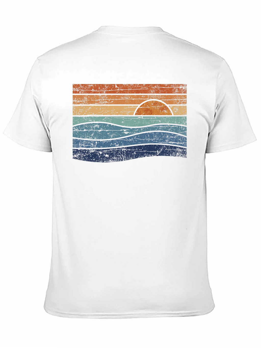 Retro Sunset Waves Graphic Tee