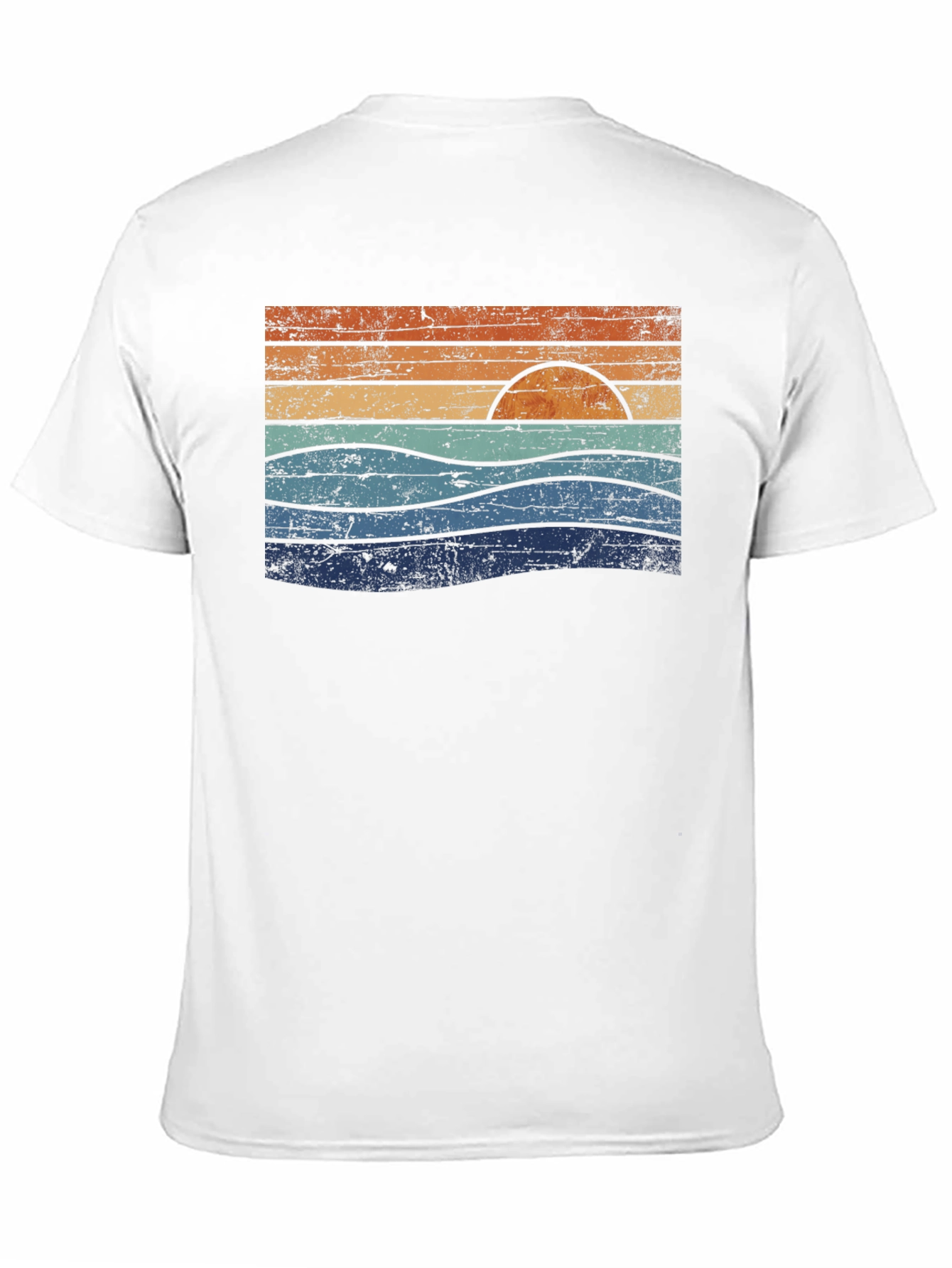 Retro Sunset Waves Graphic Tee
