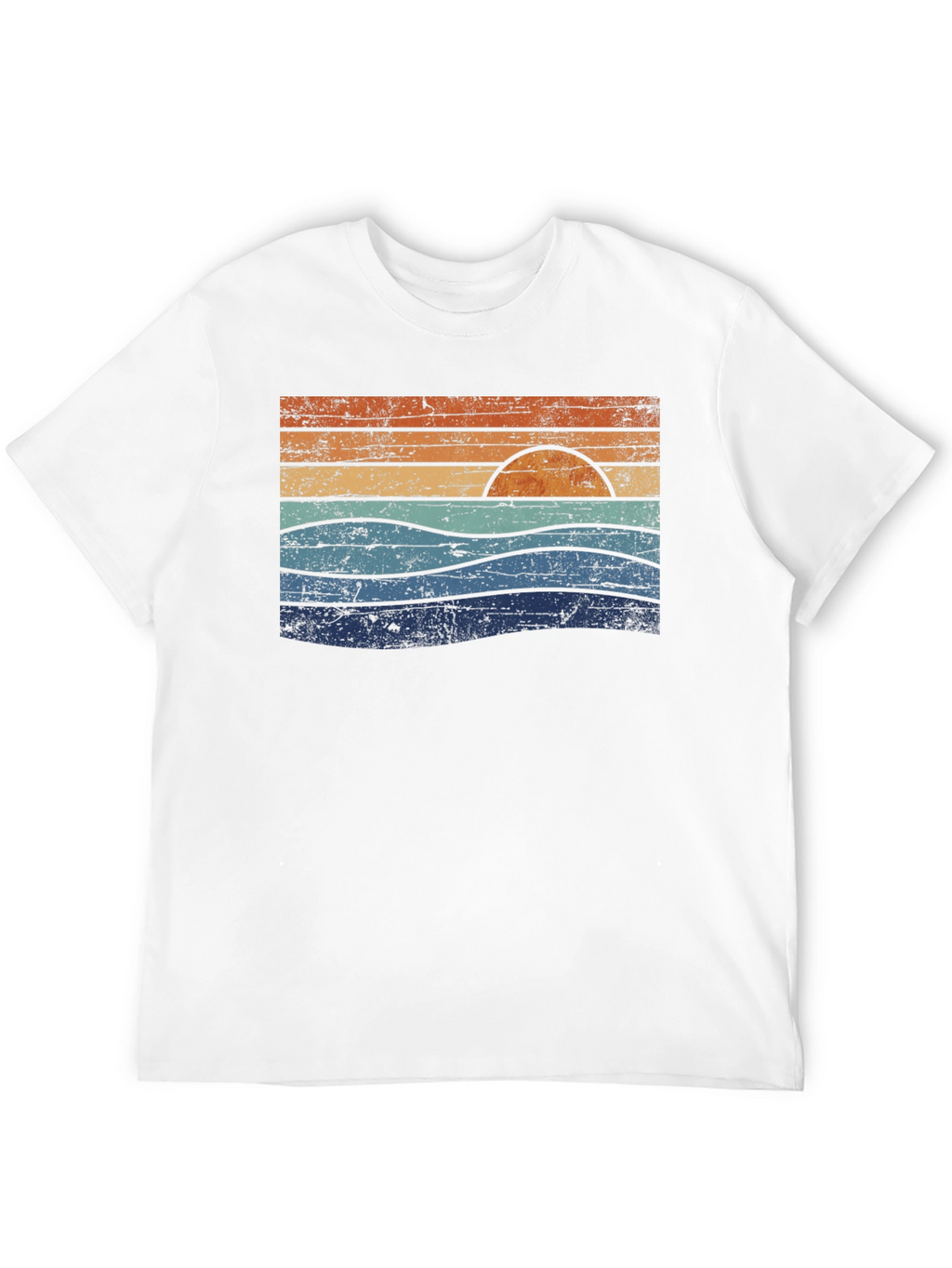 Retro Sunset Waves Graphic Tee