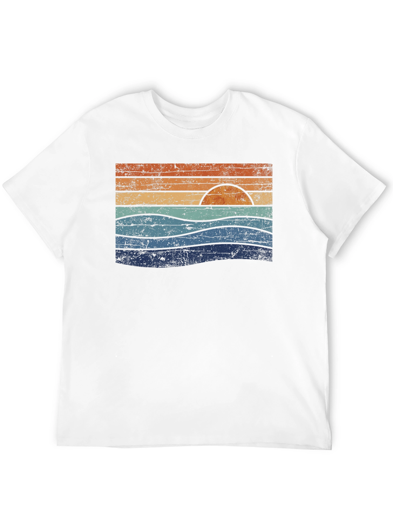 Retro Sunset Waves Graphic Tee