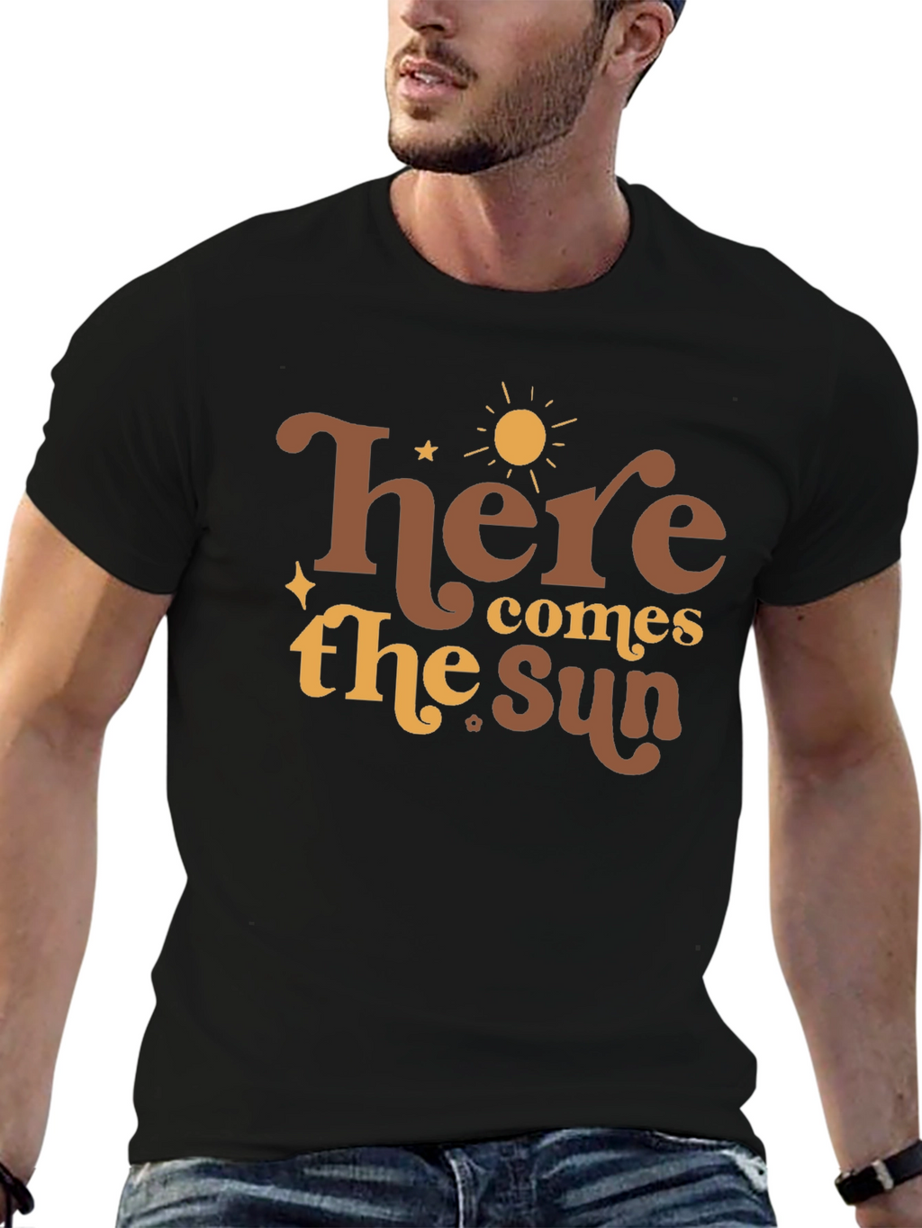 Here Comes the Sun Graphic Tee - Retro Style