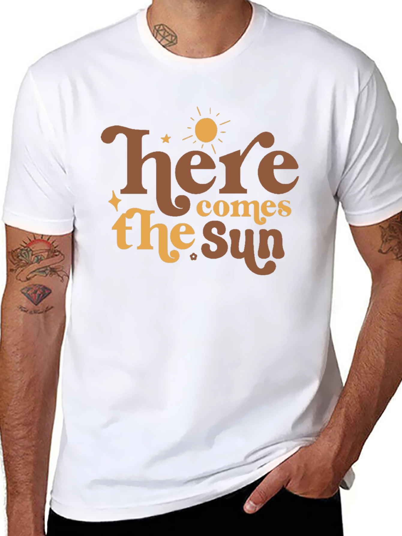 Here Comes the Sun Graphic Tee - Retro Style