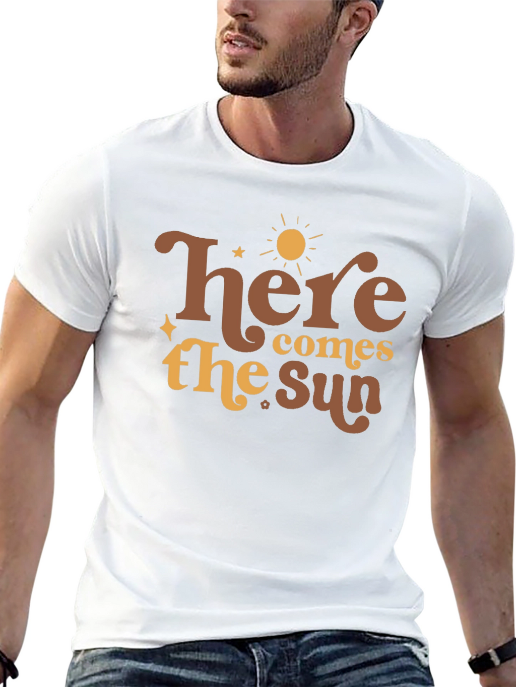 Here Comes the Sun Graphic Tee - Retro Style