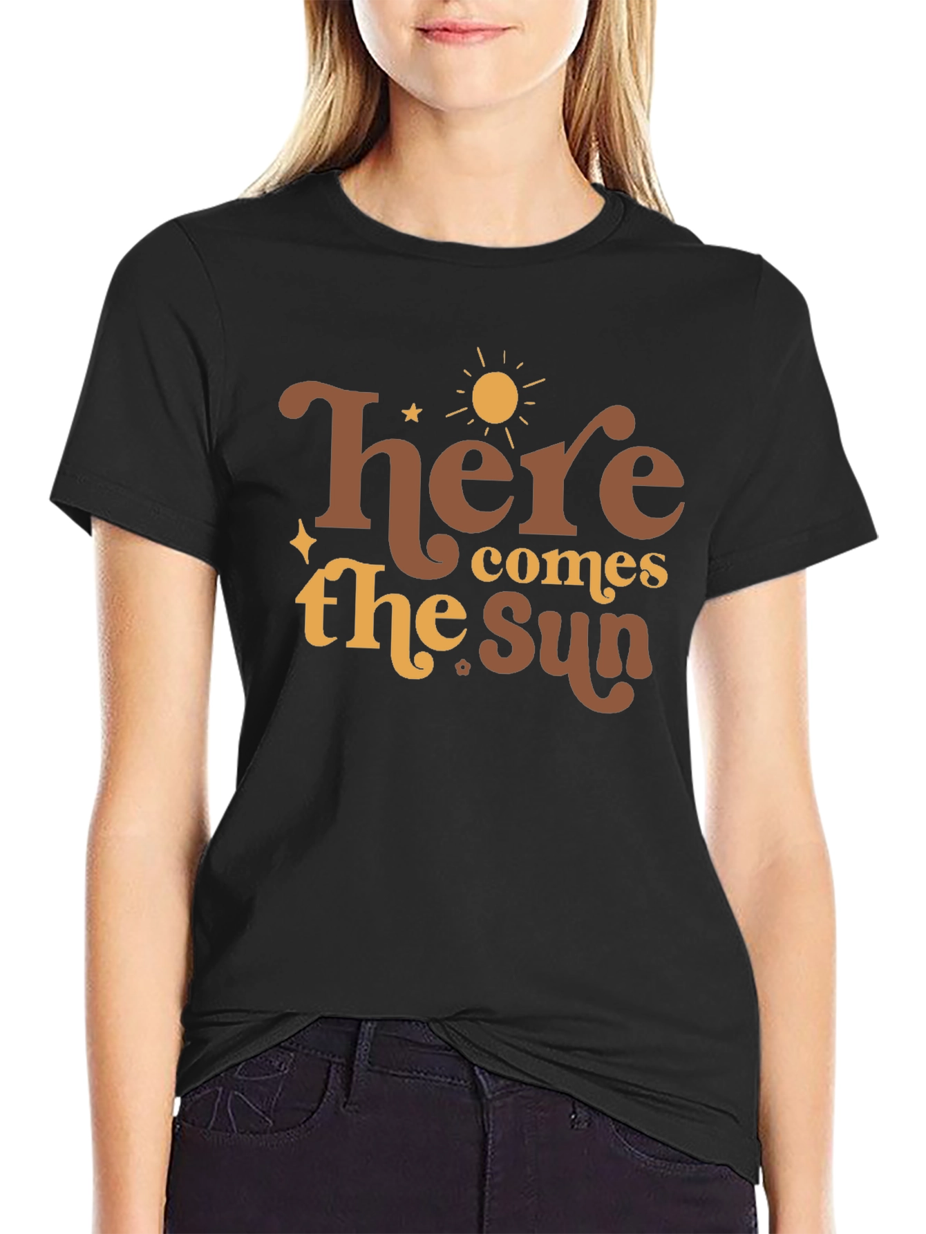Here Comes the Sun Graphic Tee - Retro Style