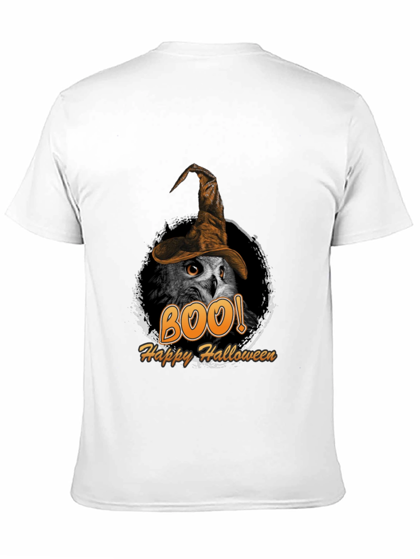 Boo! Owl Halloween T-Shirt - Witch Hat