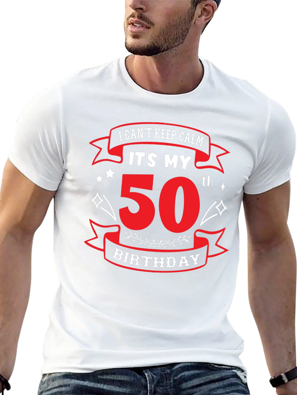 Funny 50th Birthday T-Shirt - I Cant Keep Calm