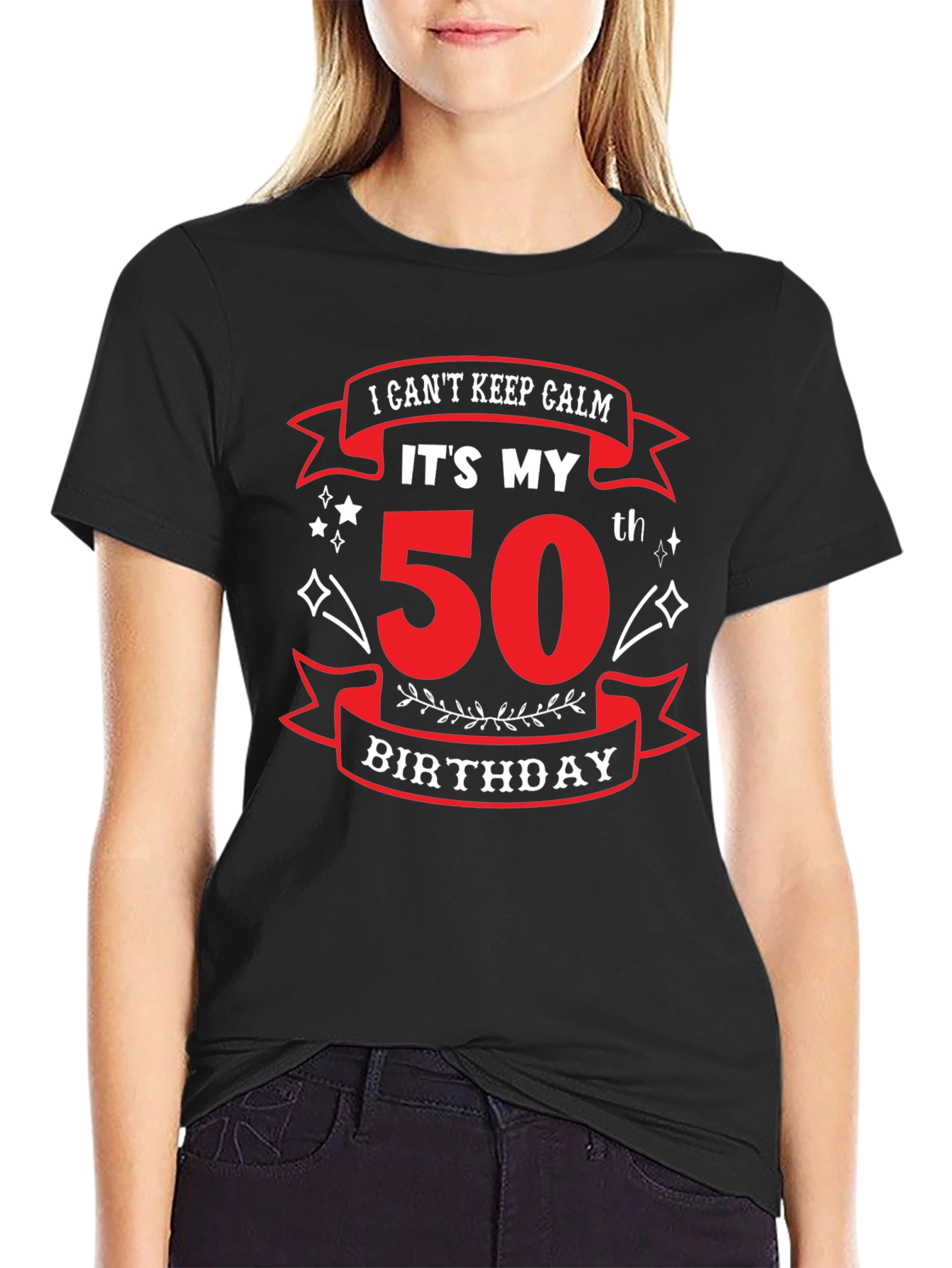 Funny 50th Birthday T-Shirt - I Cant Keep Calm