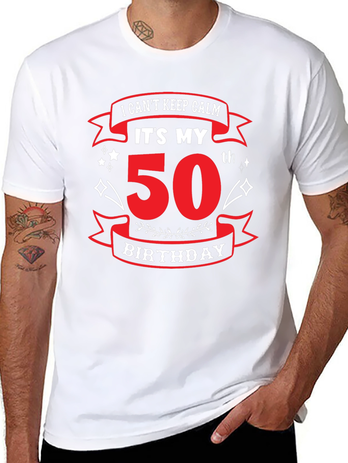 Funny 50th Birthday T-Shirt - I Cant Keep Calm